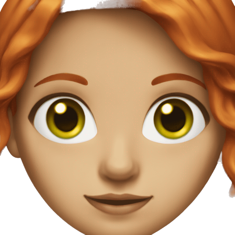 Female red hair green eyes emoji