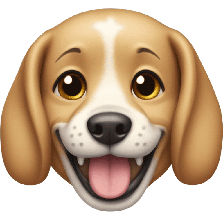 Dog with braces smiling emoji