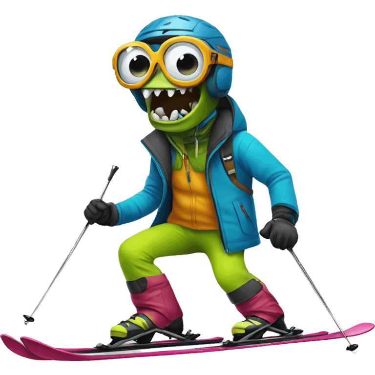 Ski monster  emoji