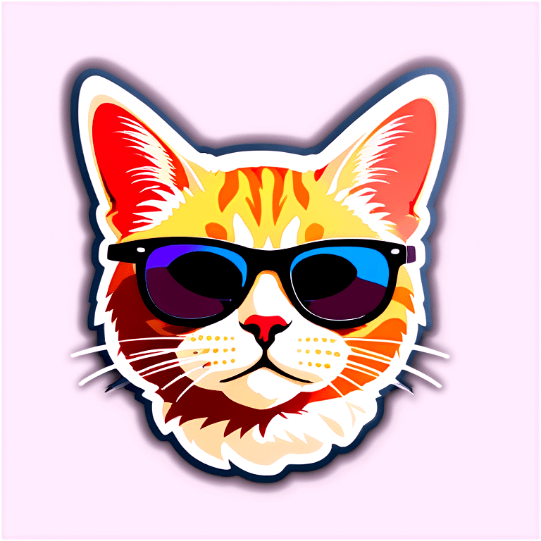 Cat with sunglasses emoji