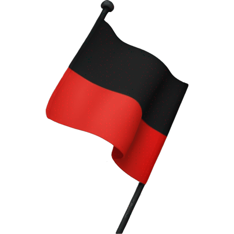 Flag with red lower half and black upper half emoji