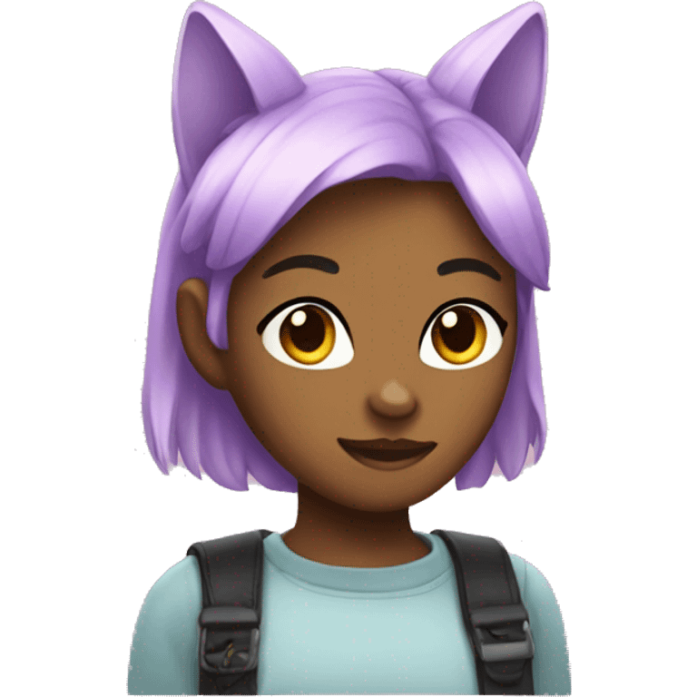 IOS inspired femboy emoji with cat ears emoji