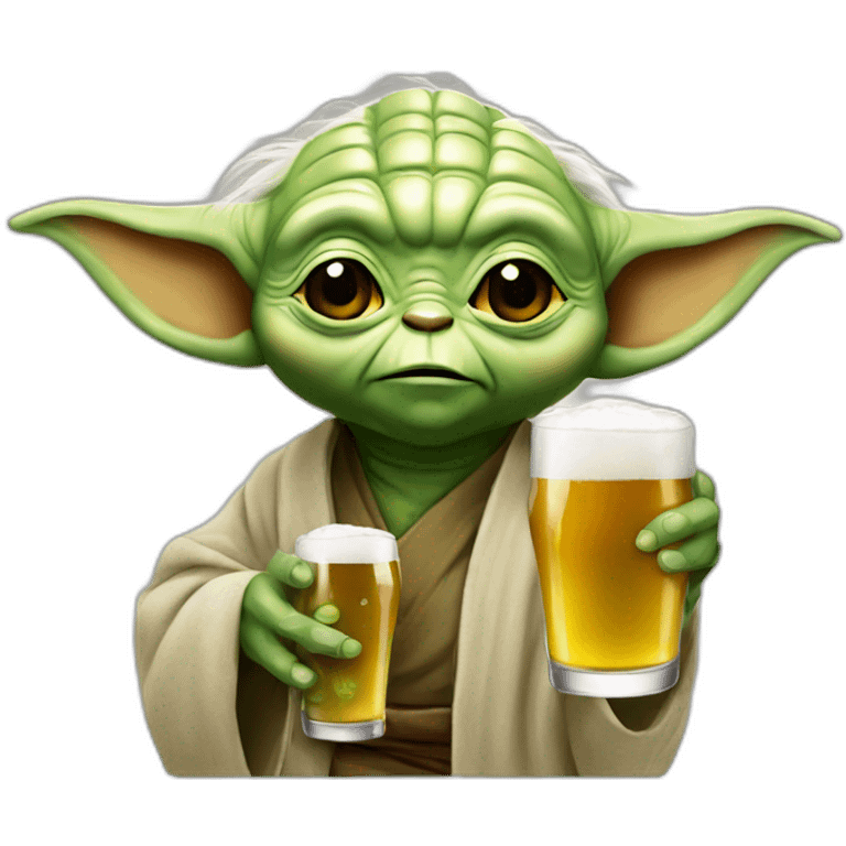 Yoda drink beer  emoji