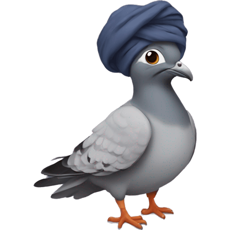 pigeon wearing turban emoji