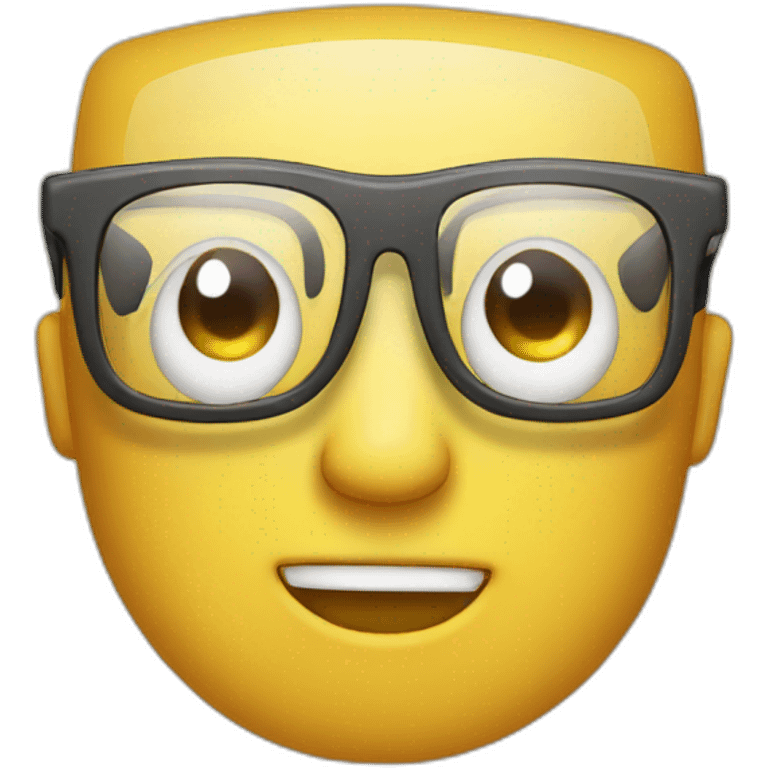 message box with glasses emoji