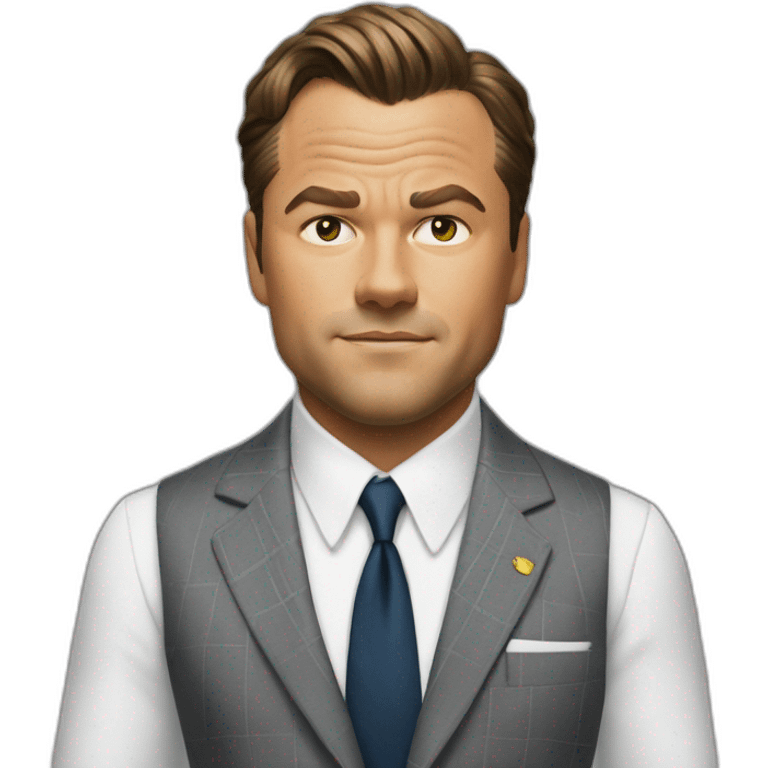 Leornado Di Caprio in the wolf of wall street emoji