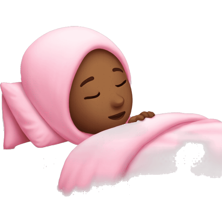 Pink girl sleep emoji