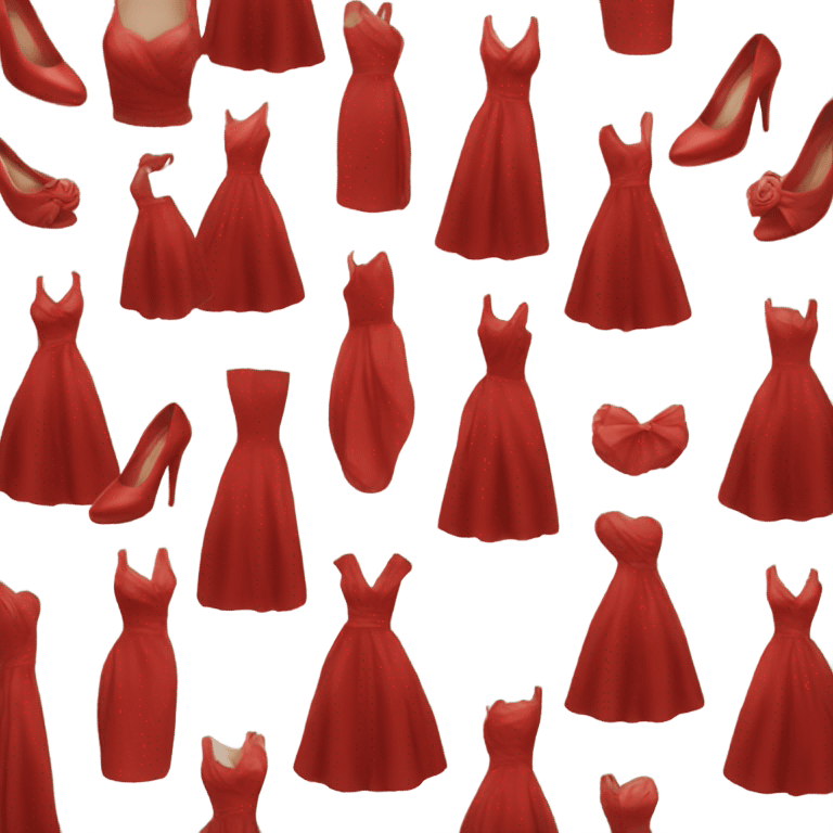 luxury red dress emoji