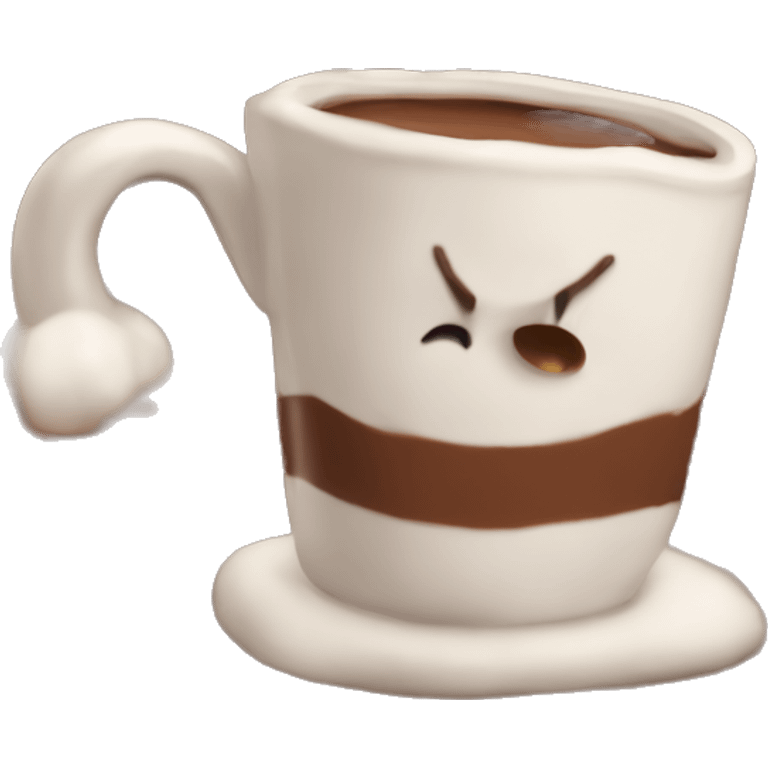 Realistic hot chocolate cup emoji