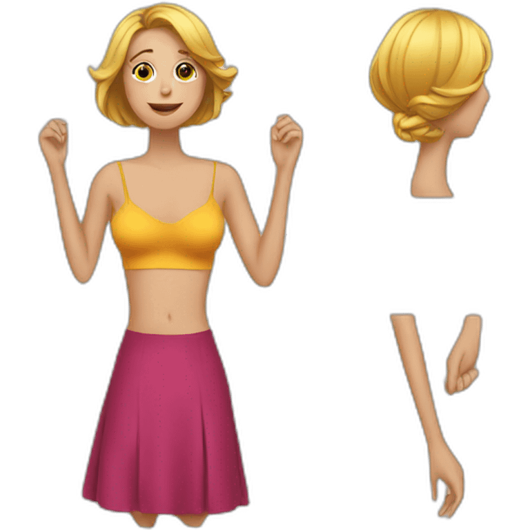 a women getting dressed emoji