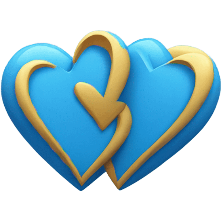 Two stacked blue hearts emoji