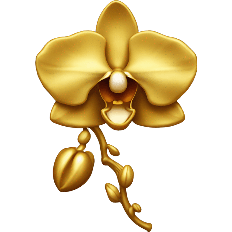 gold orchid emoji