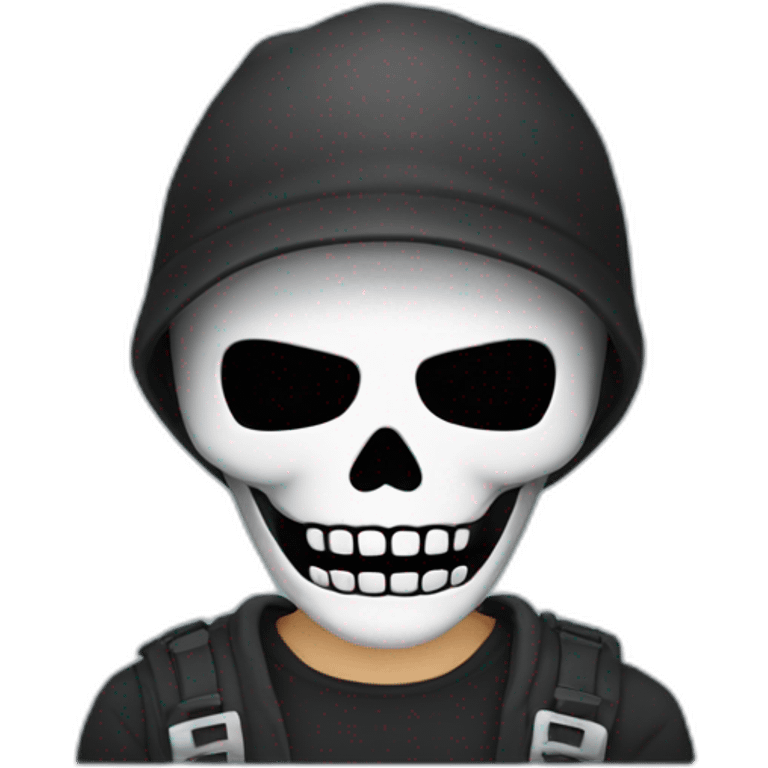 Hacker man with Skelton mask emoji