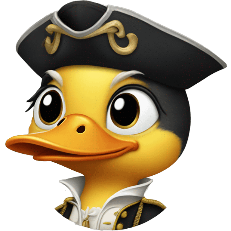 duckling dressed up like Captain hook with an eye patch  emoji