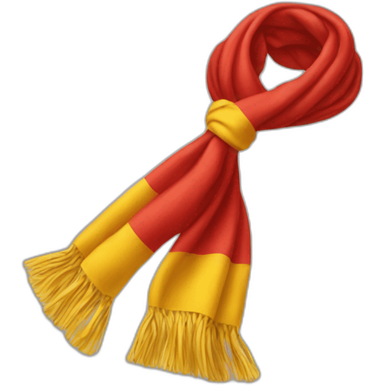 Red and yellow scarf emoji