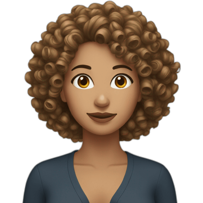 lebanon woman curly hair emoji