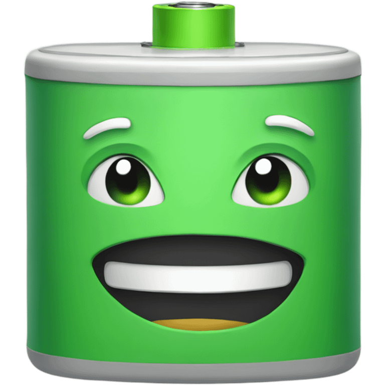 Green happy battery  emoji