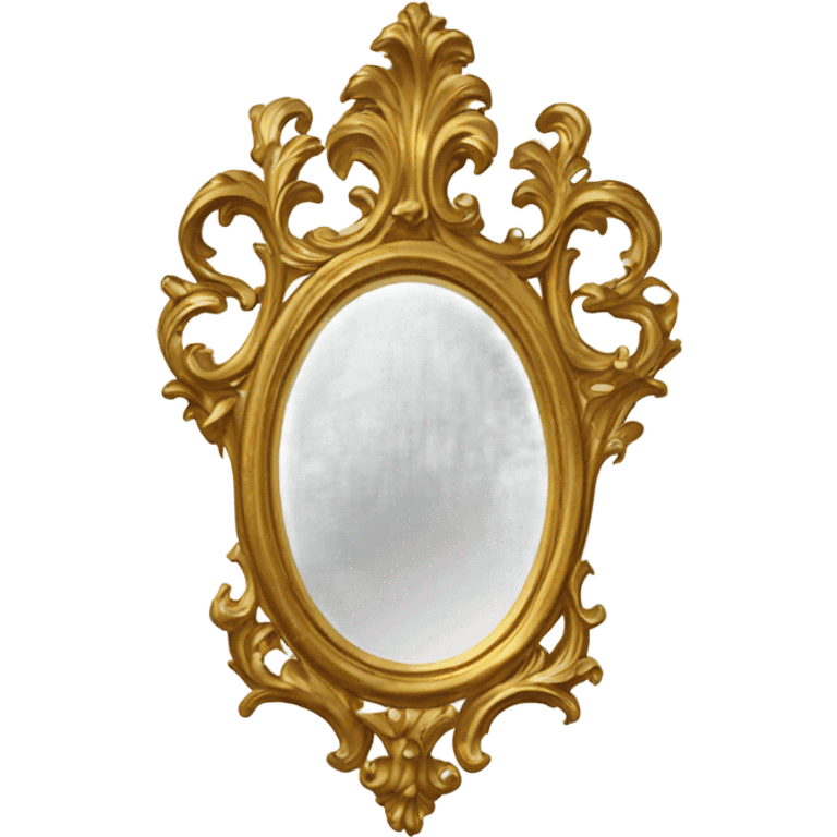 vintage rococo gold mirror emoji