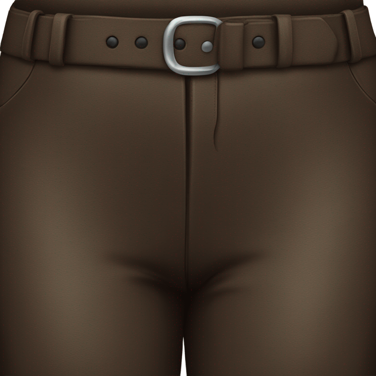 Dark brown High waisted leather pants emoji