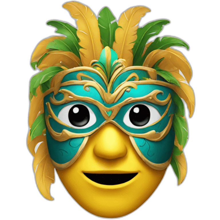 man in carnaval mask emoji