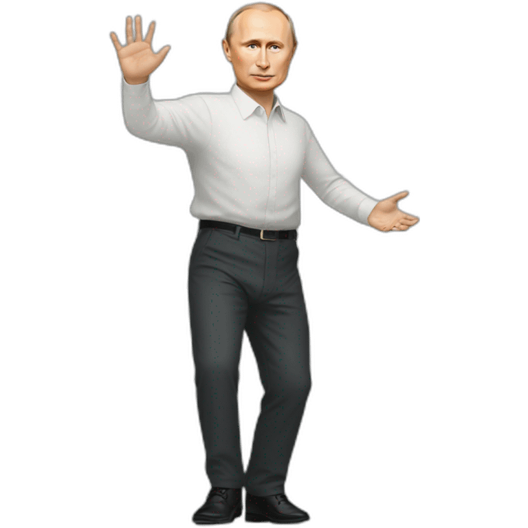 putin with four hands and one leg emoji