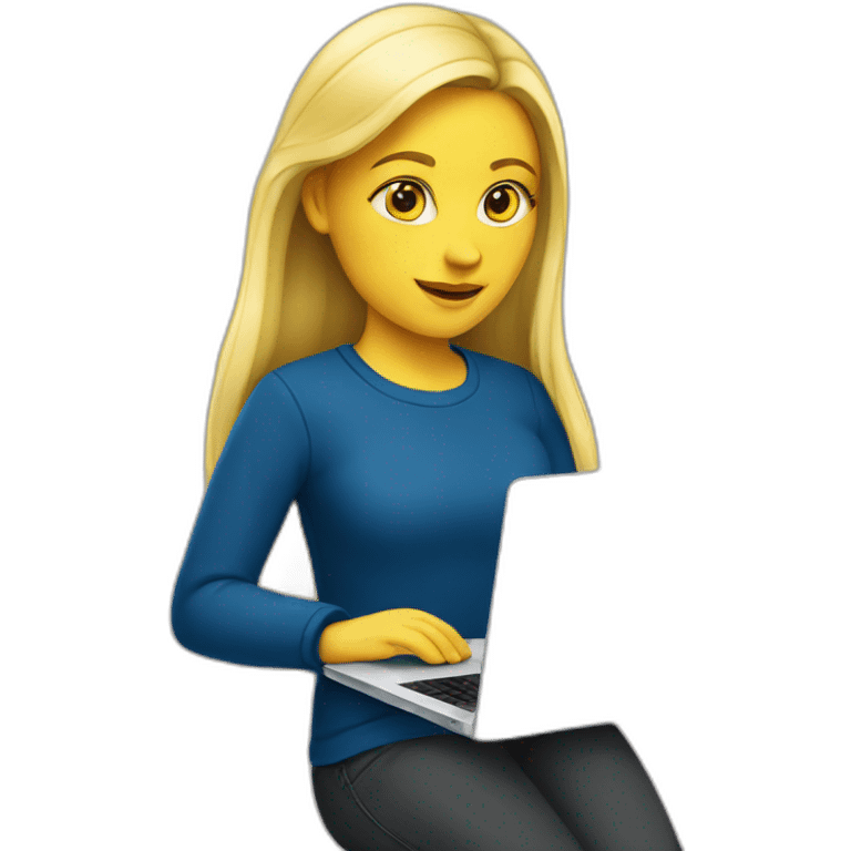 swedish-girl-with-laptop emoji