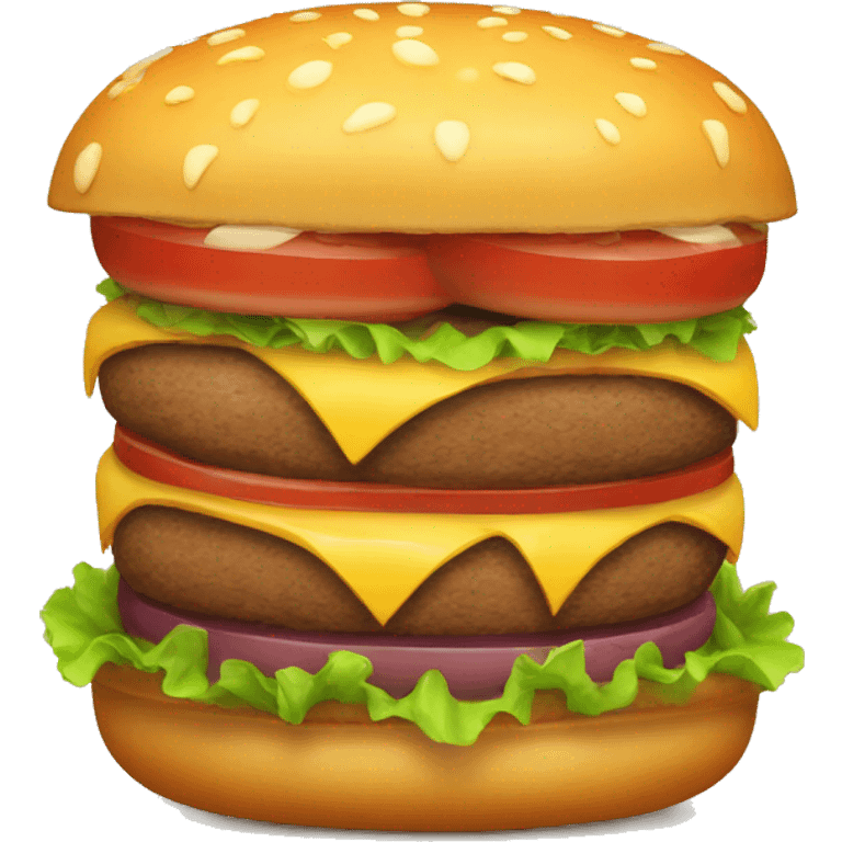 Un hamburger mignon dans un style dessin animé  emoji