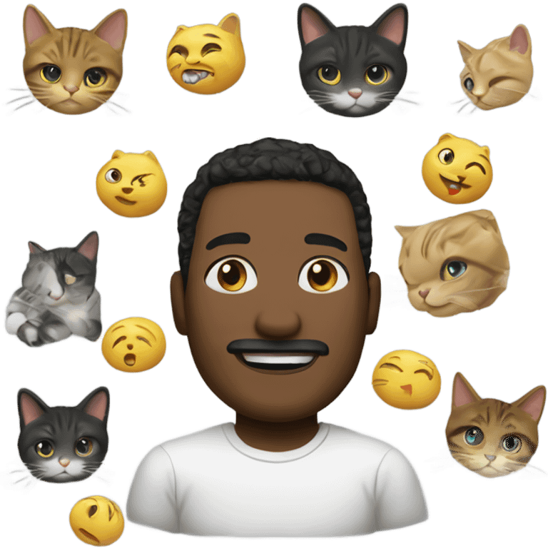 Толстый котик вылизывается emoji