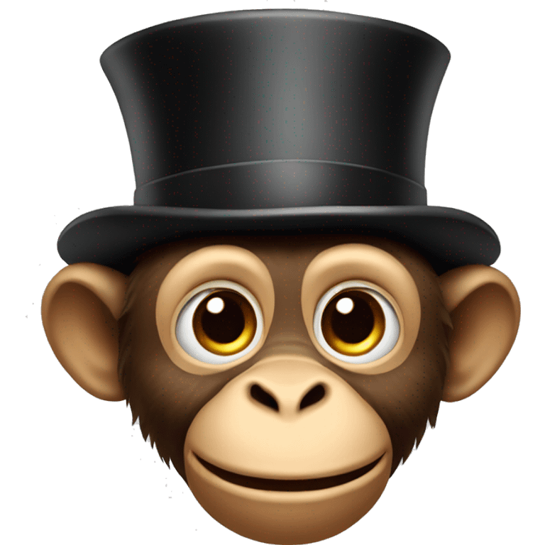 monkey with top hat emoji