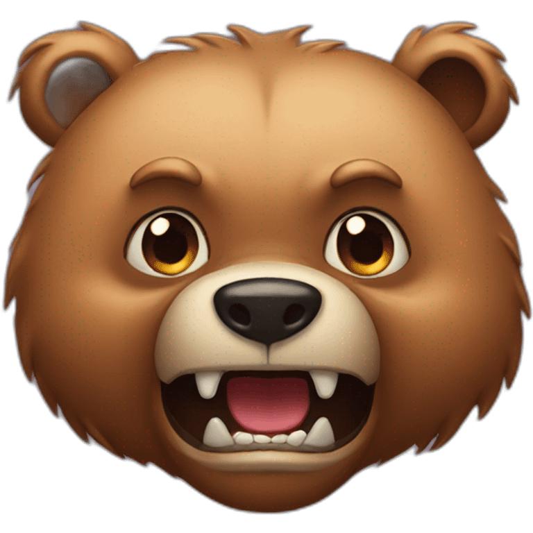 Scary bear face emoji