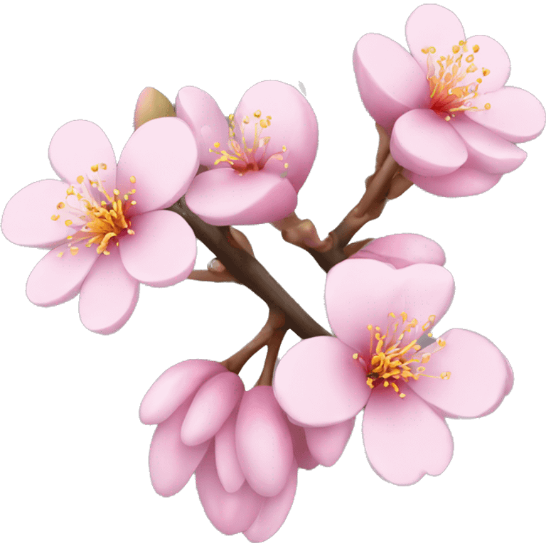 Light pink plum flower  emoji