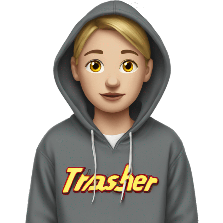 2017 russian teenager in thrasher hoodie with vans  emoji