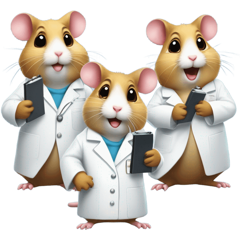 4 crazy hamster scientists emoji