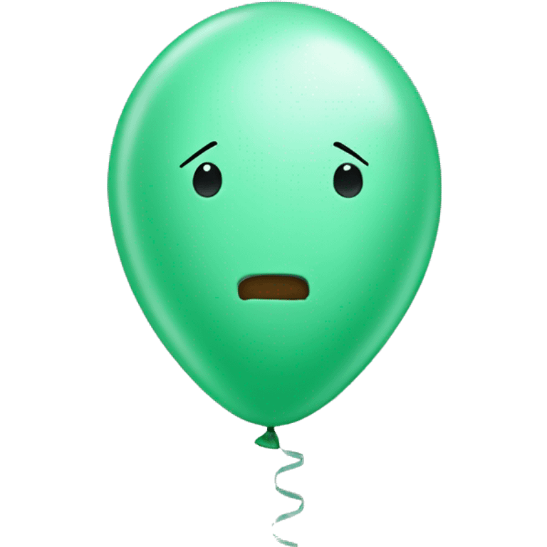 Mint balloon emoji