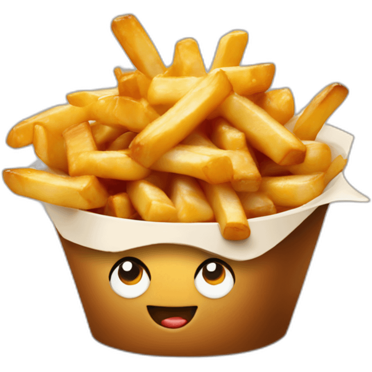 Poutine qui mange une poutine  emoji