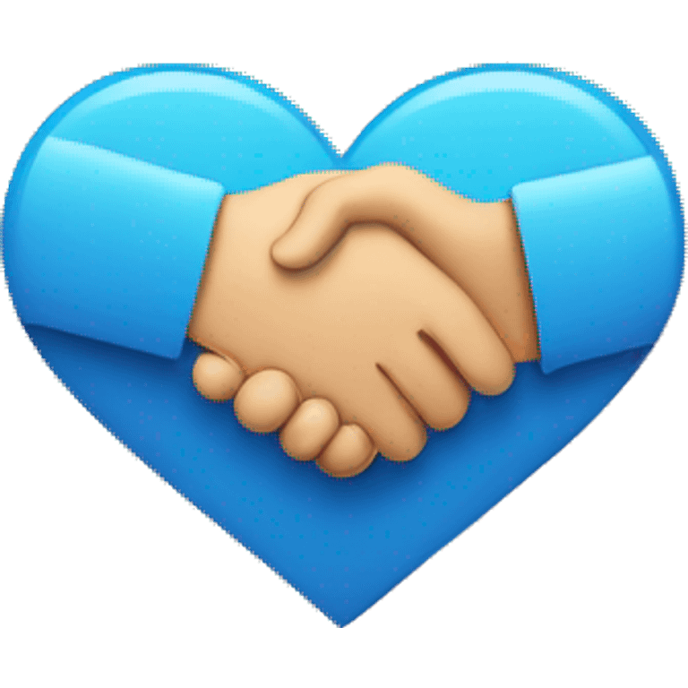 a handshake in the shape of a heart emoji