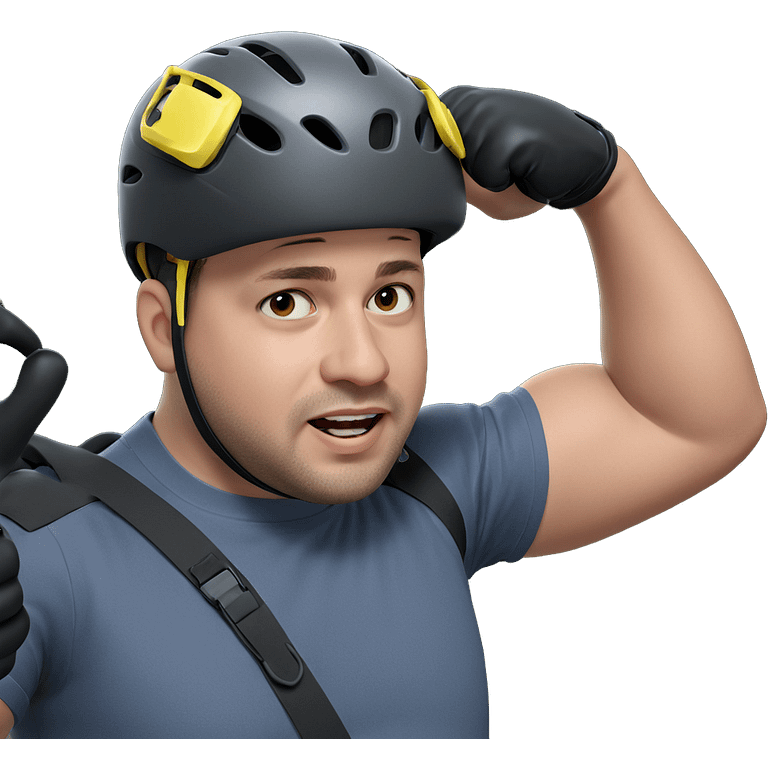 boy with gloves and helmet emoji