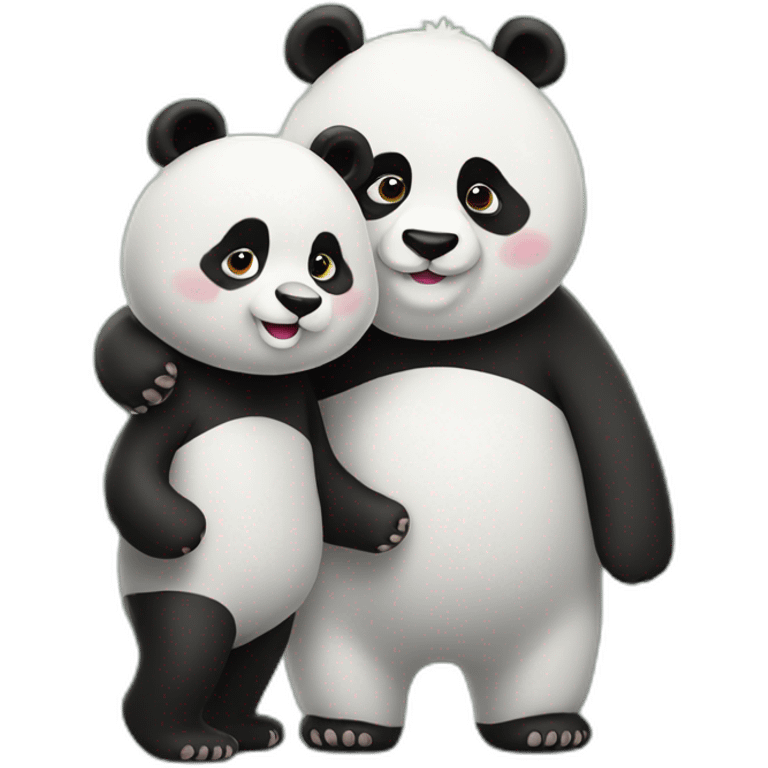 Panda with couple ￼ emoji