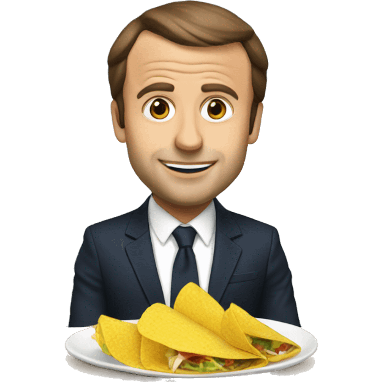 macron qui mange un tacos emoji