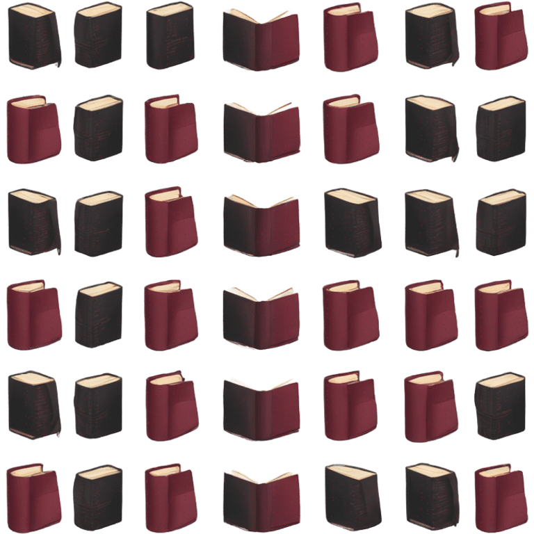 black and burgundy books emoji