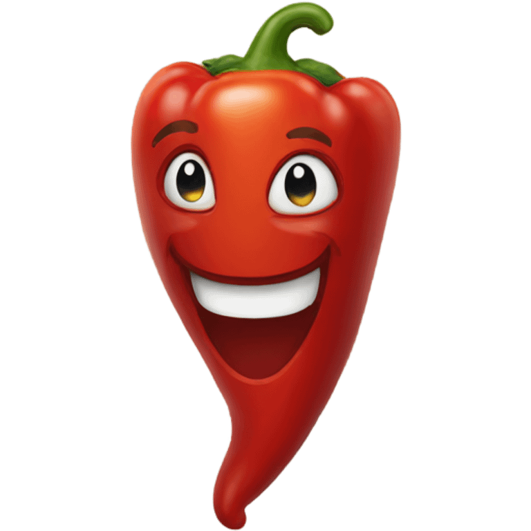 red pepper smiling emoji