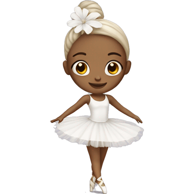 cute white ballerina girl  emoji