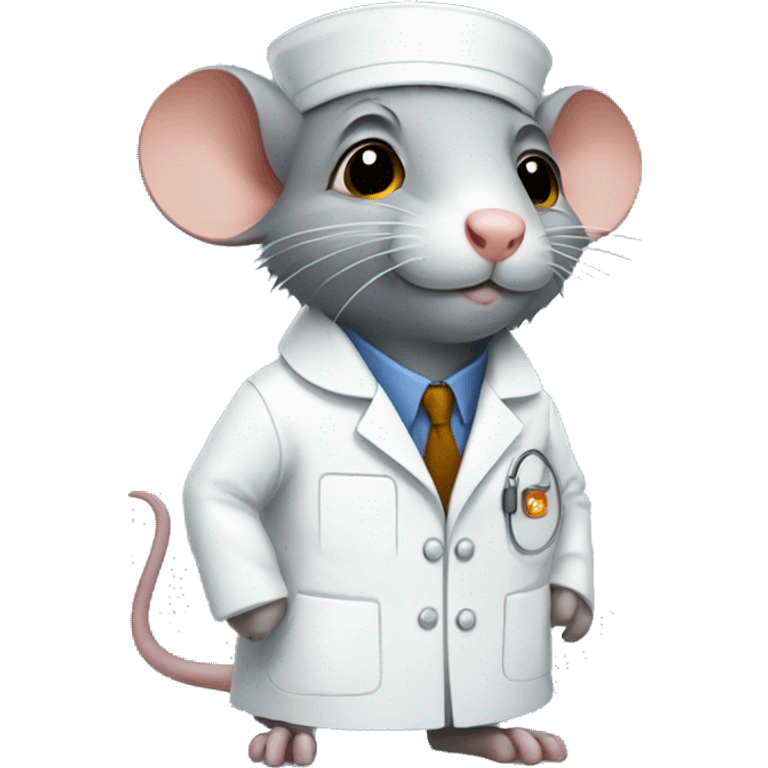 Rat with a labcoat emoji