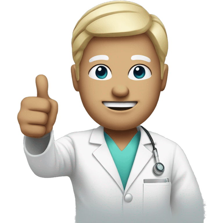 White surgeon thumbs up emoji