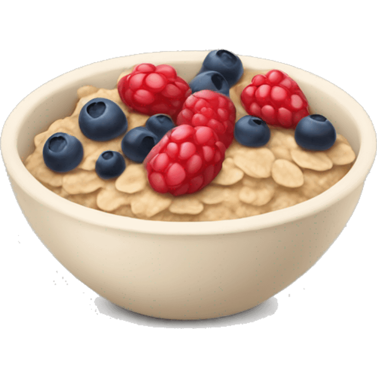 oatmeal with berries emoji