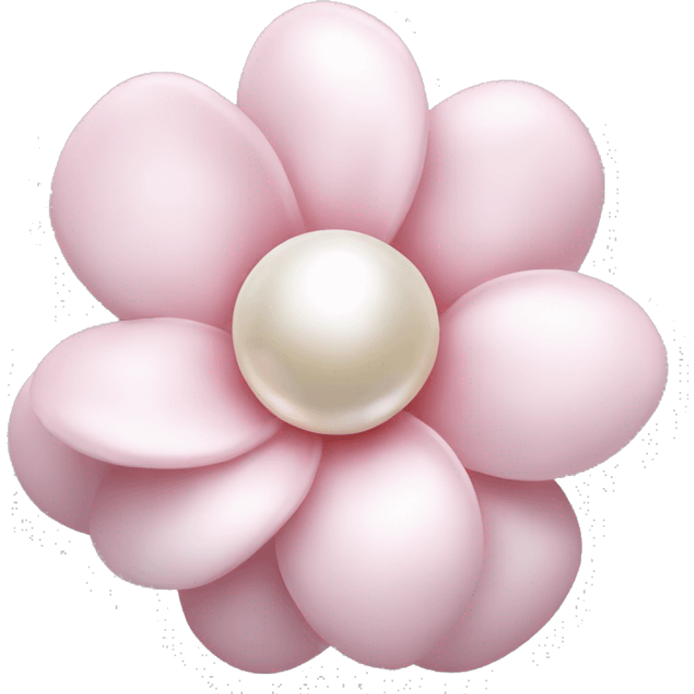 Pearl light pink flower emoji