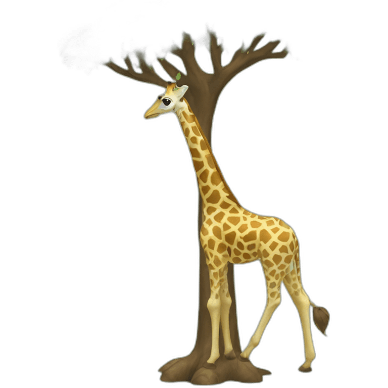 Giraffe tree emoji