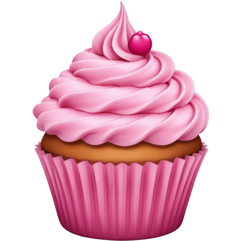 Cupcake with pink icing emoji