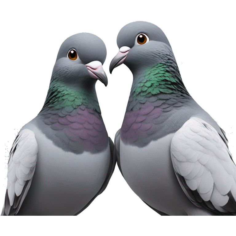 2 pigeons behind each other emoji