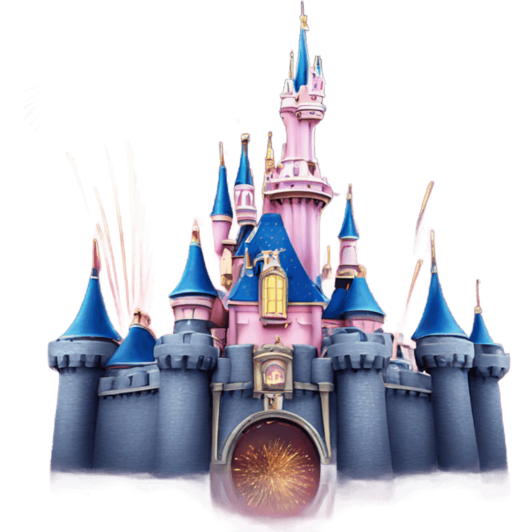 Disneyland paris castle with fireworks emoji